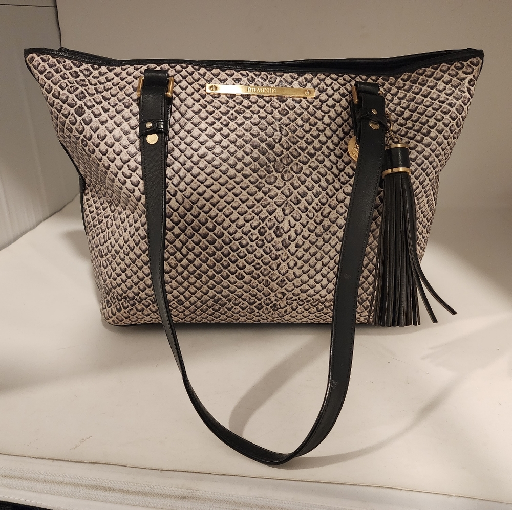 Brahmin Black Java Medium Asher Tote
